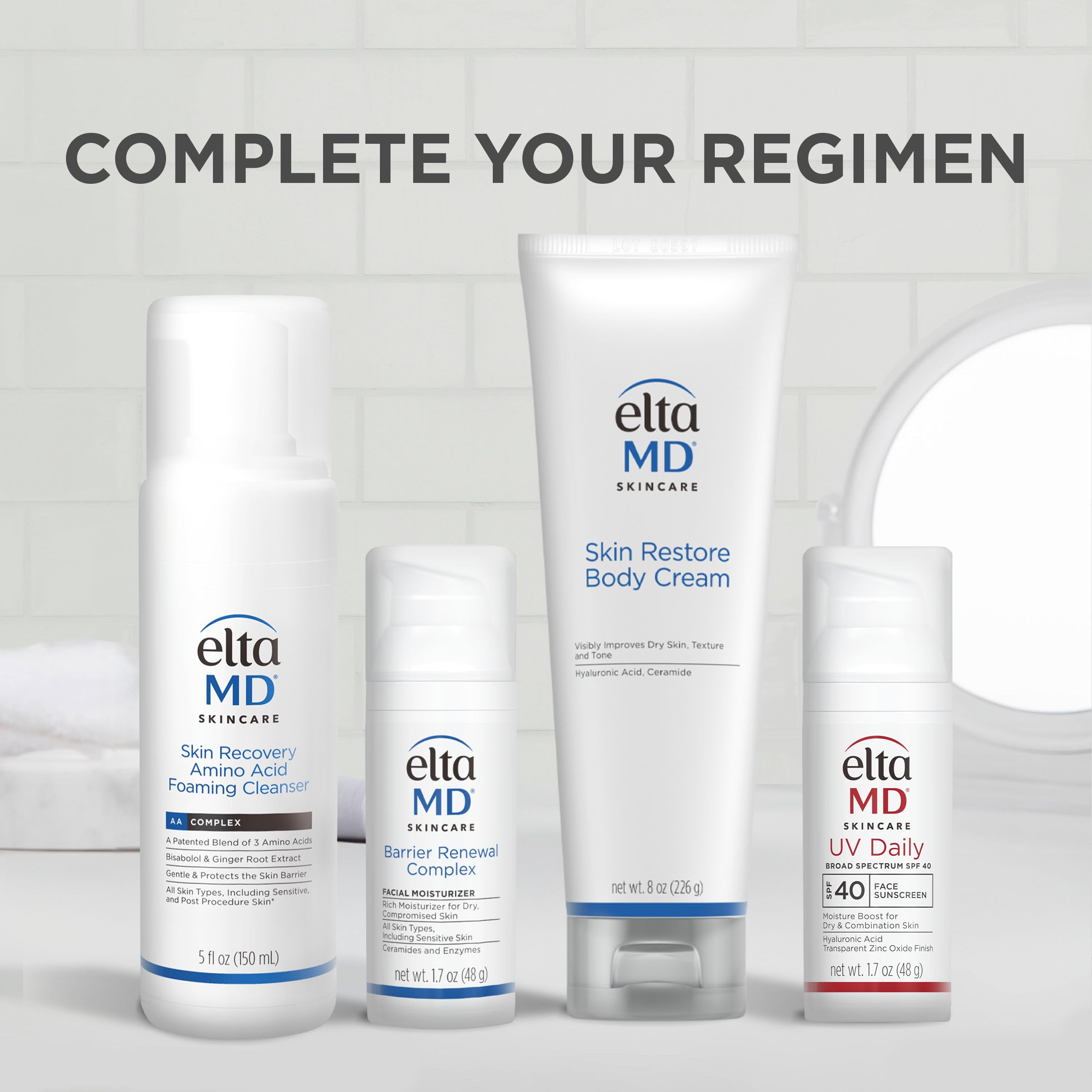 Application on forearm demonstrates smooth, non-greasy moisturization with EltaMD