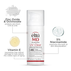 EltaMD UV Clear Niacinamide Hyaluronic Acid—calms redness and adds light hydration.