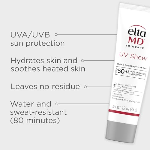 Hyaluronic acid in EltaMD UV Sheer sunscreen provides surface hydration without heaviness.