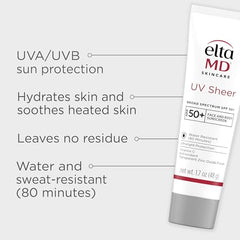 Hyaluronic acid in EltaMD UV Sheer sunscreen provides surface hydration without heaviness.