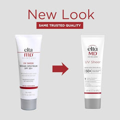Close-up of SPF 50+ label and zinc oxide for broad protection from EltaMD UV Sheer.