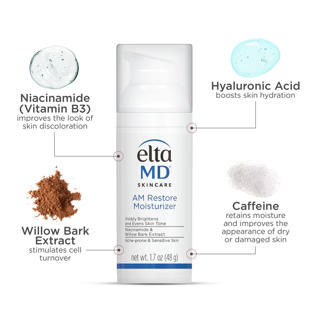 EltaMD AM Restore being applied to the face for smooth, non-greasy finish