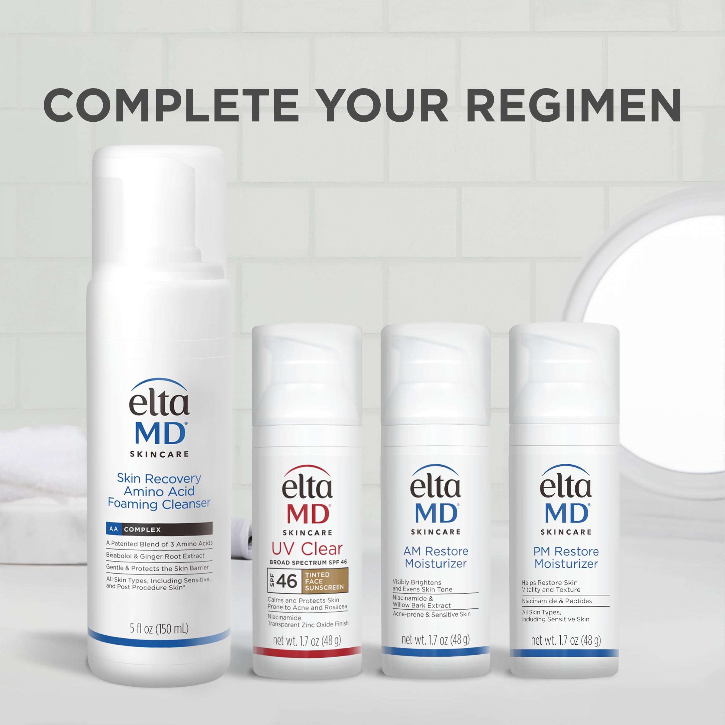 EltaMD AM Restore fragrance-free formula suitable for sensitive skin