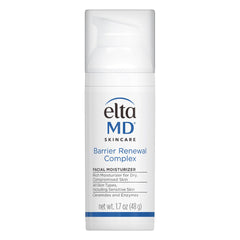 EltaMD Barrier Renewal Complex bottle with pump shows convenient daily hydration for dry skin.