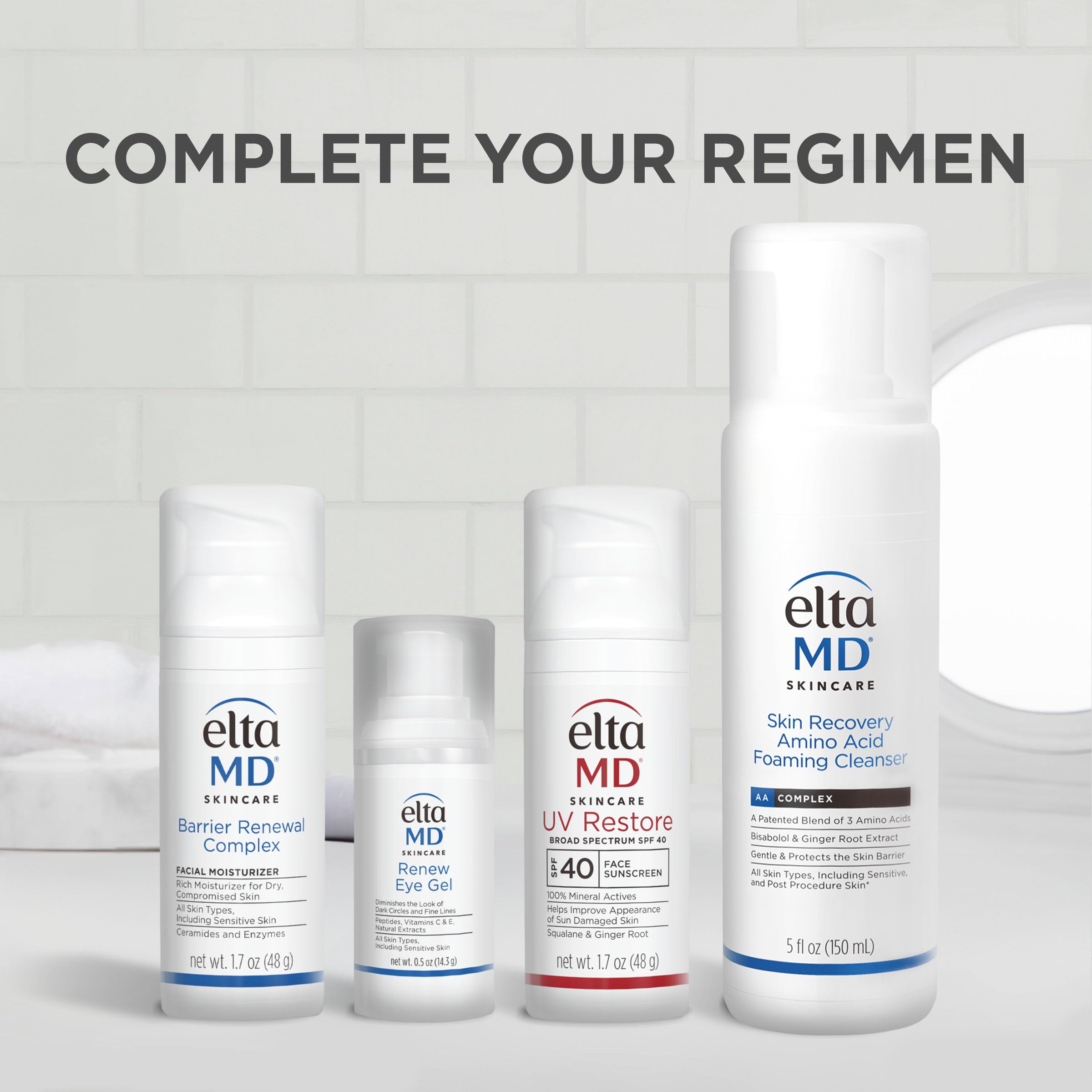 EltaMD Barrier Renewal Complex finish on skin indicates healthy-looking texture.