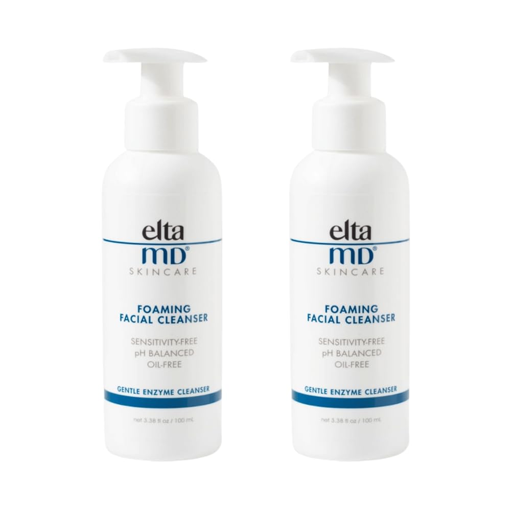EltaMD Foaming Facial Cleanser bottle pump removes oil and makeup for refreshed skin.