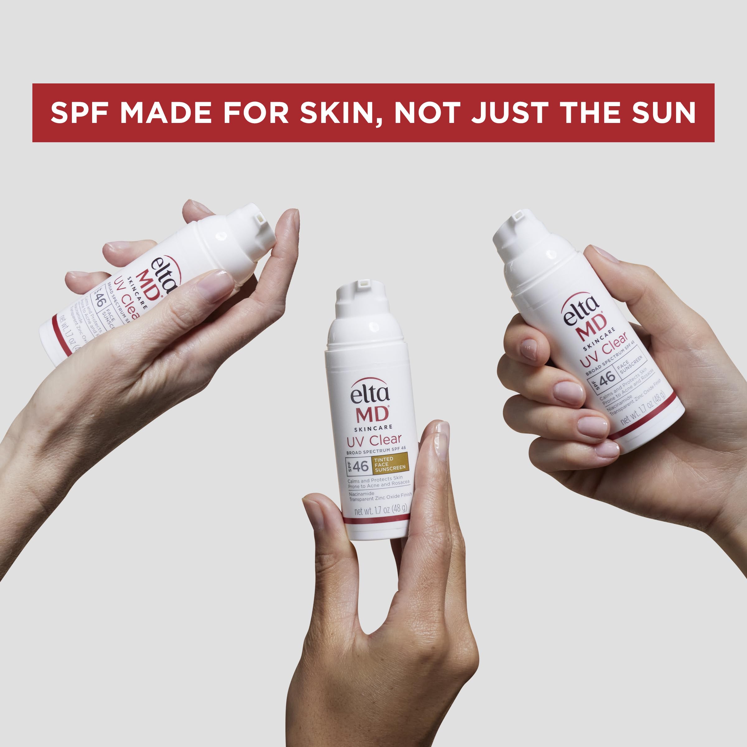 EltaMD Broad-spectrum protection against UVA/UVB rays.