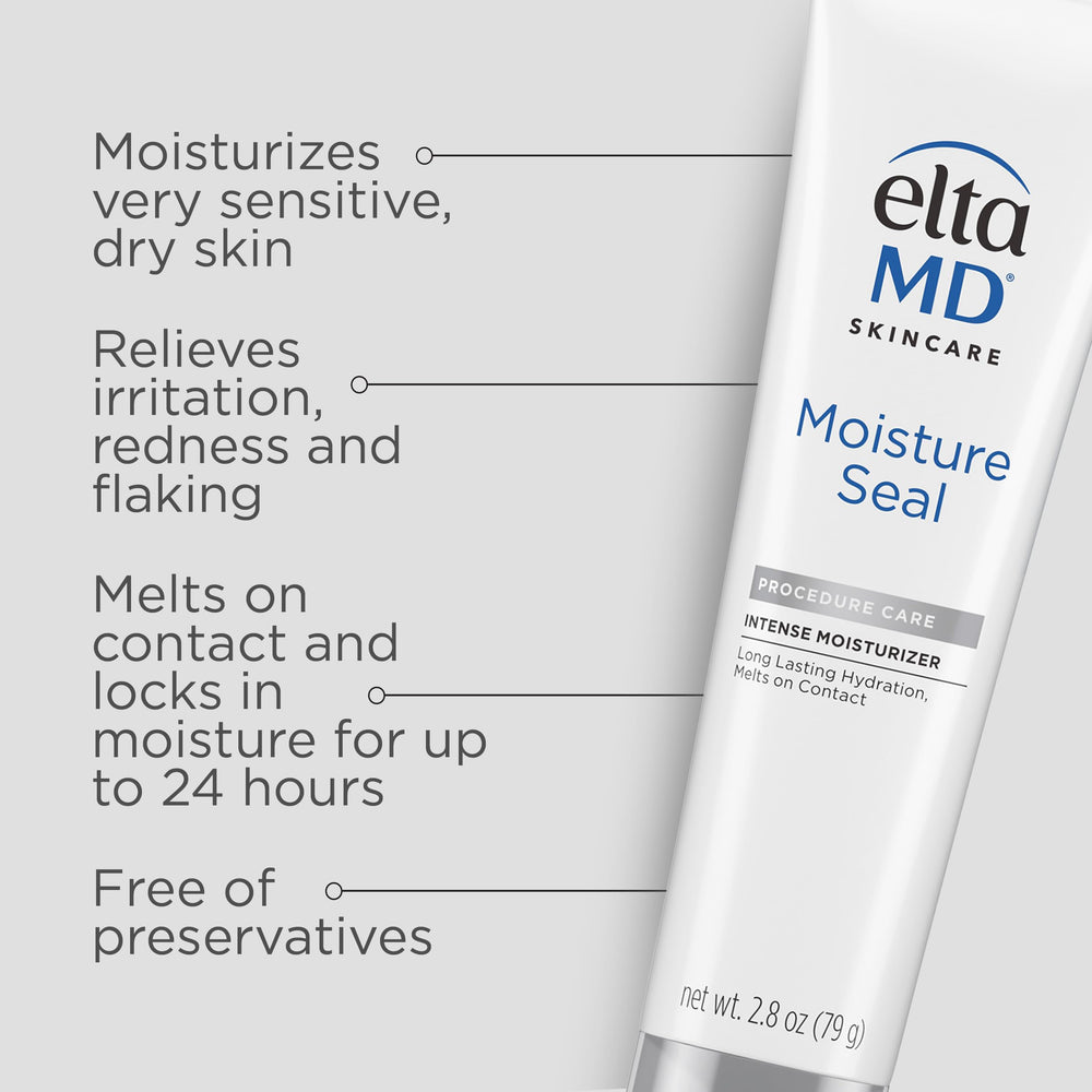 EltaMD Moisture Seal body lotion soothing dry skin on arms.
