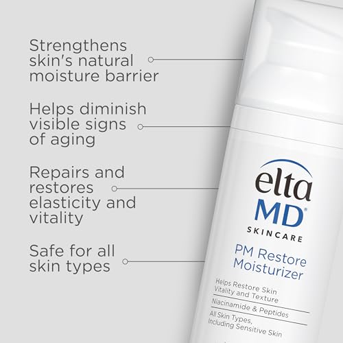 EltaMD PM Therapy moisturizer texture close-up highlighting hydration and overnight renewal.