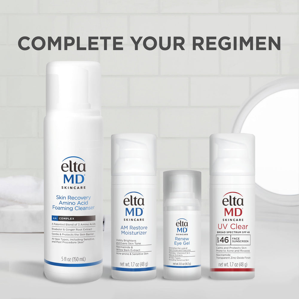 EltaMD Renew Eye Gel glow after application under-eye area