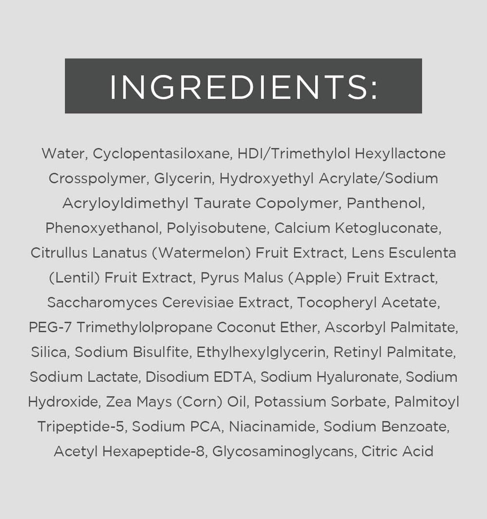 EltaMD Renew Eye Gel label highlights hyaluronic acid ingredient