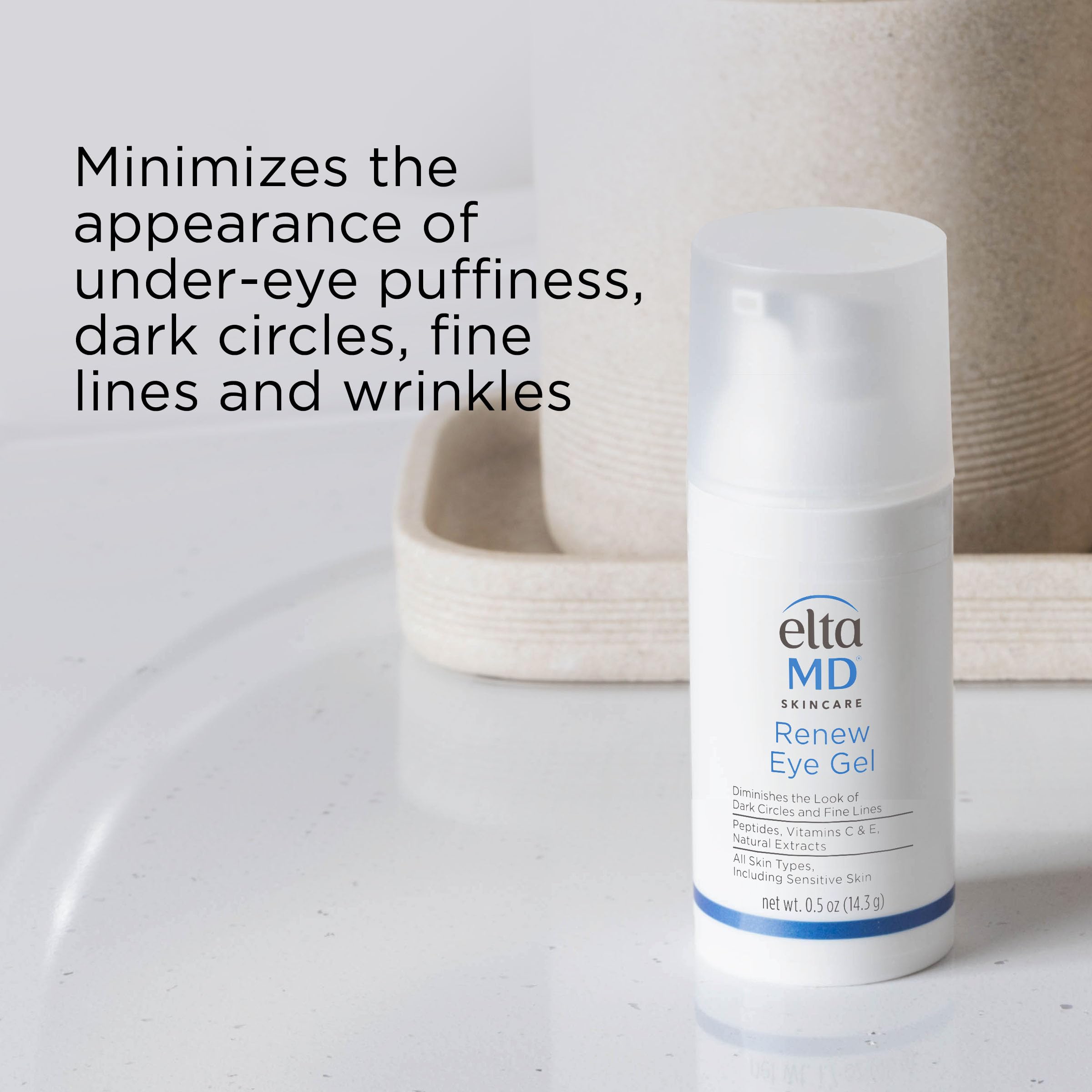 EltaMD Renew Eye Gel packaging with pump for precise application