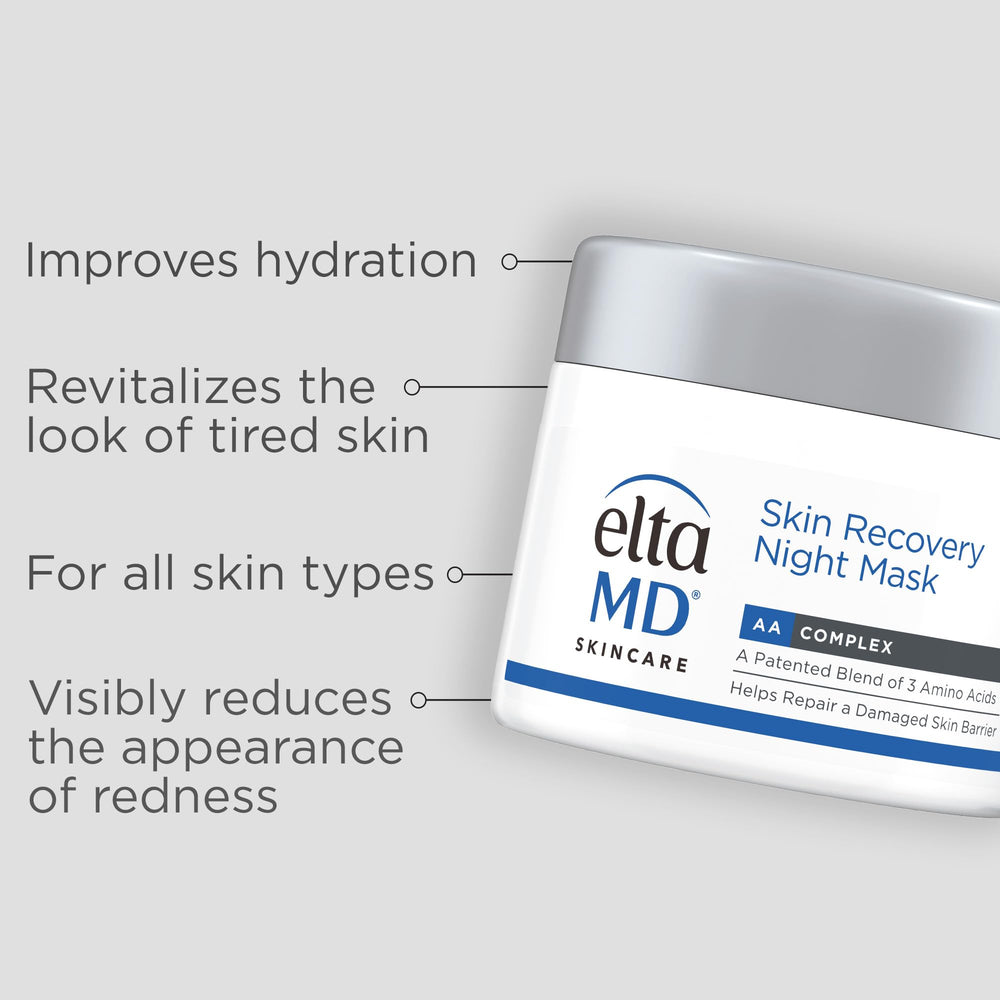 Hyaluronic Acid ingredient highlight in EltaMD Skin Recovery Night Mask for lasting hydration.