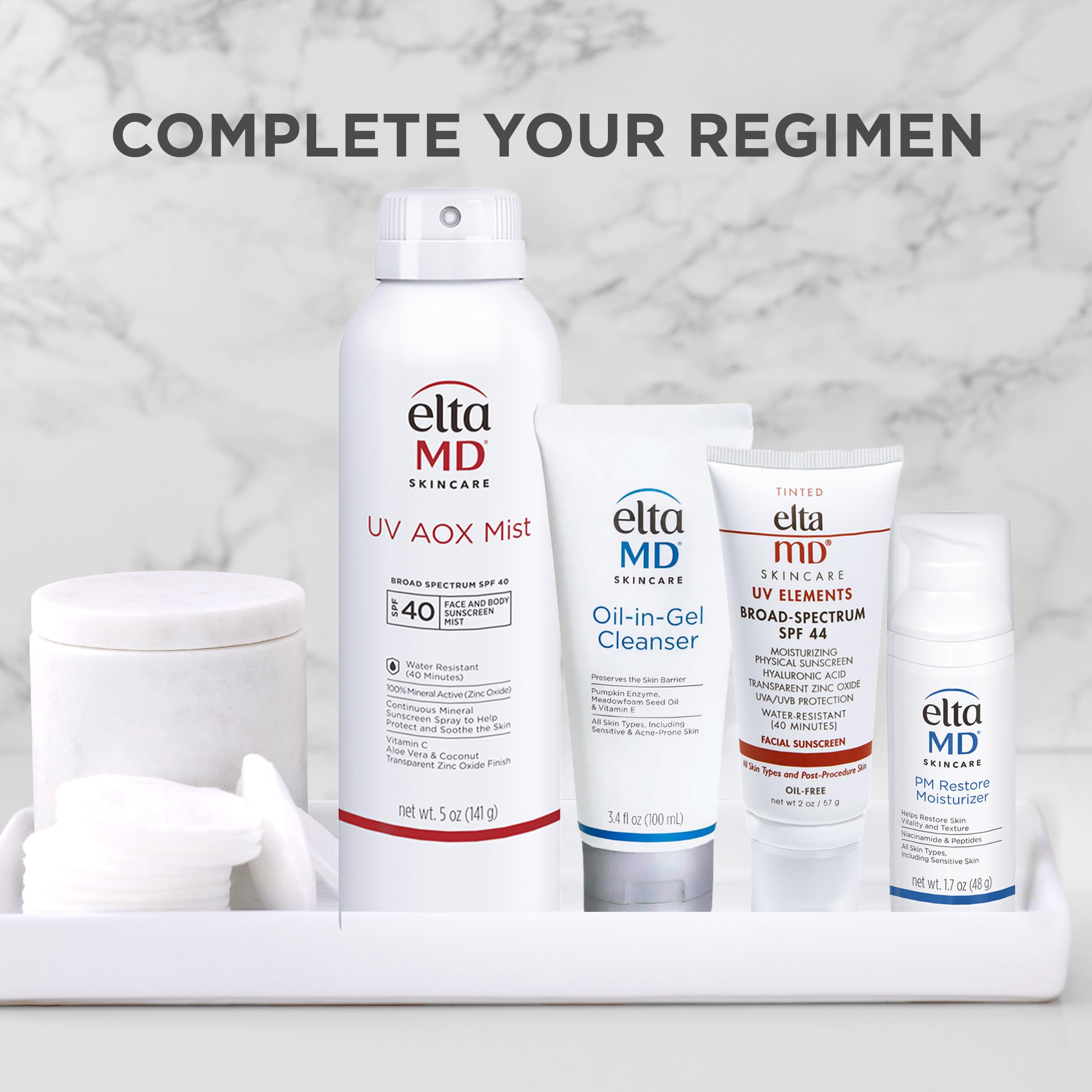 EltaMD UV AOX Mist lightweight daily-use sunscreen for all skin types.