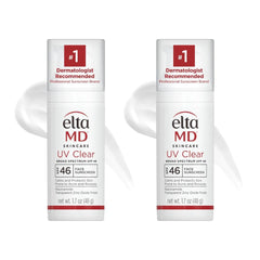 EltaMD UV Clear bottle pump shows oil-free, lightweight sunscreen for daily sensitive-skin protection.