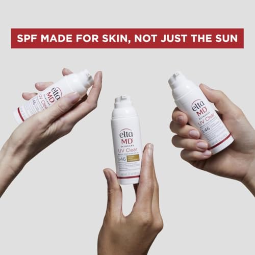 EltaMD UV Clear fragrance-free label reassures comfortable use for sensitive skin.