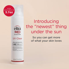 EltaMD UV Clear SPF 46 bottle back label with dermatologist-recommended details