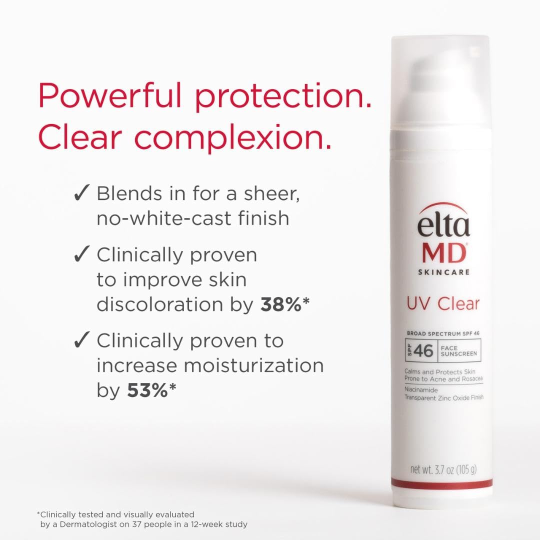 EltaMD UV Clear SPF 46 texture closeup reveals lightweight finish