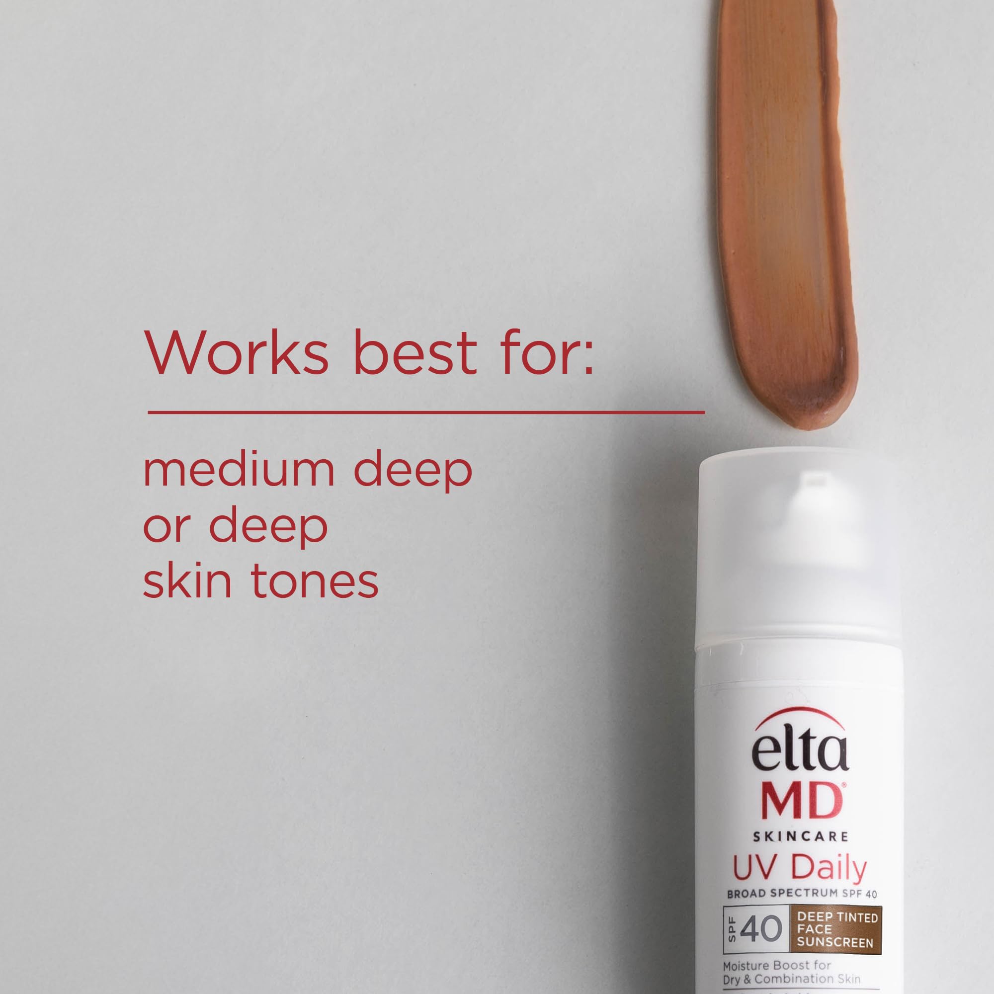 EltaMD UV Daily Deep Tint tinted formula ready as makeup base