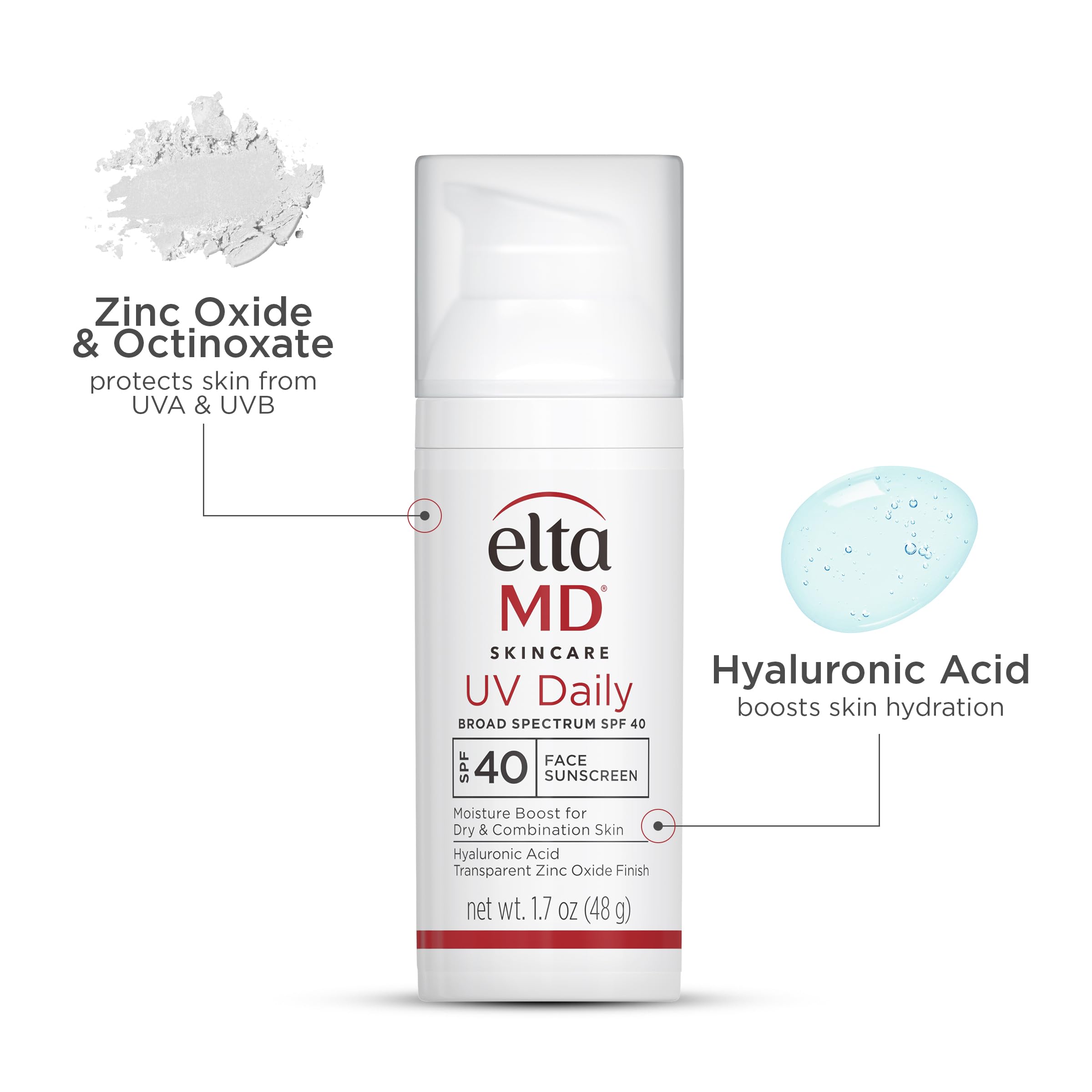 EltaMD UV Daily SPF 40 fragrance-free formula suitable for sensitive skin