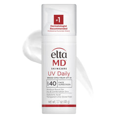 EltaMD UV Daily SPF 40 front bottle shows mineral sunscreen protection for dry skin