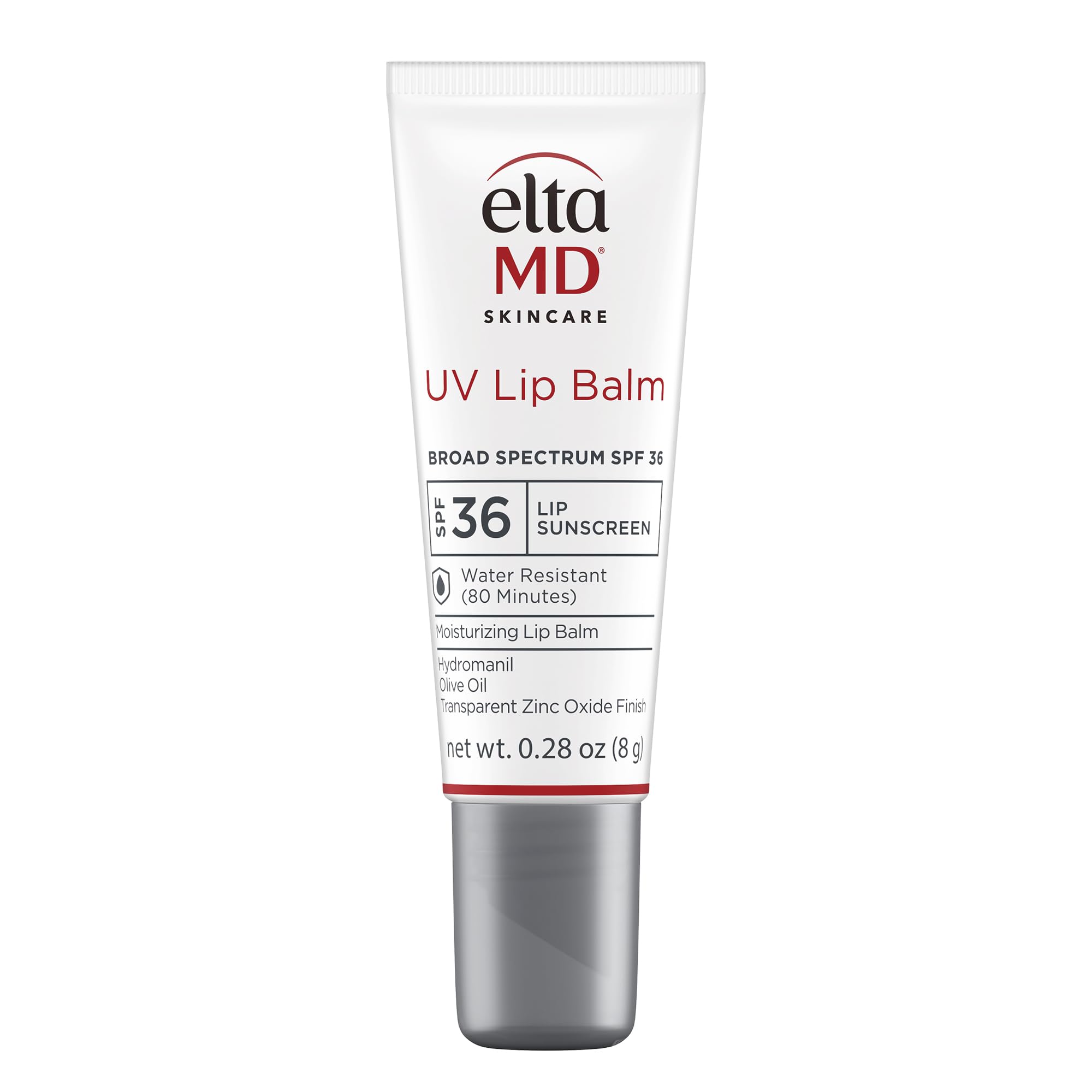 EltaMD UV Lip Balm SPF 30 tube provides reliable lip sun protection outdoors.