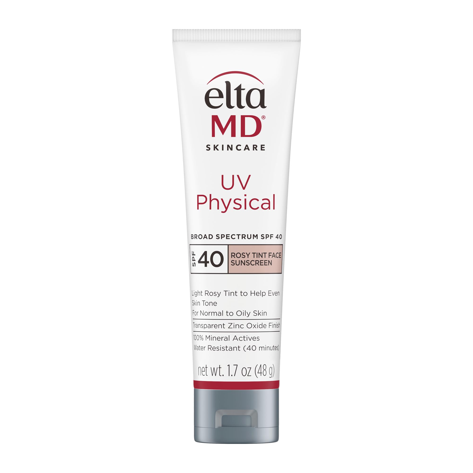 EltaMD UV Physical Rosy Tint bottle close-up for easy on-the-go sun protection.