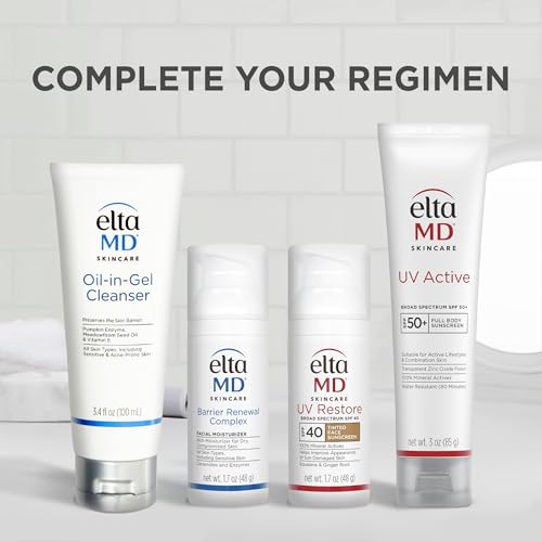 EltaMD UV Restore tinted sunscreen post-application showing even skin tone.