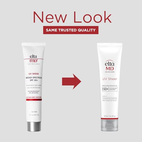 EltaMD UV Sheer transparent zinc oxide finish on skin without streaks