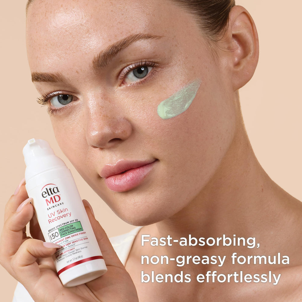 EltaMD sunscreen on bathroom counter as part of daily routine
