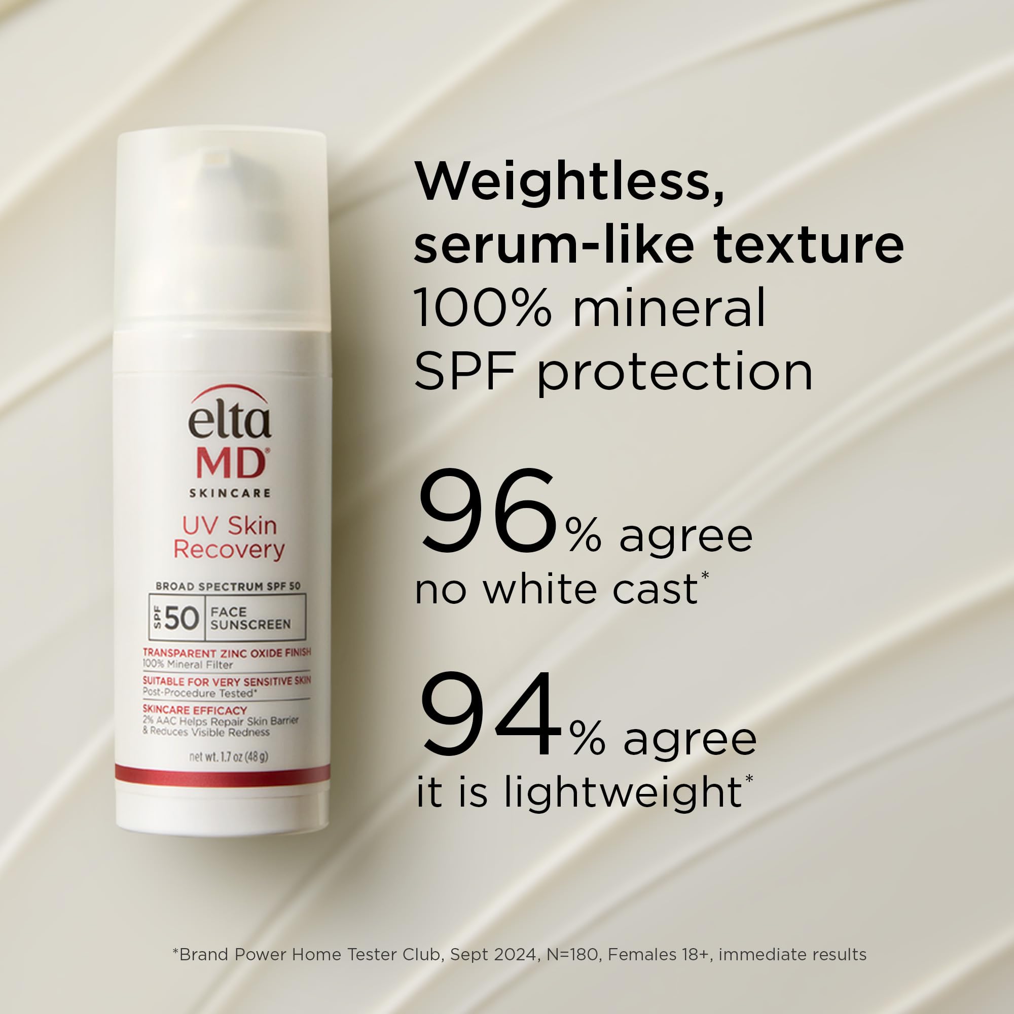 Eltamd UV Skin Recovery image demonstrates suitability for sensitive skin routines