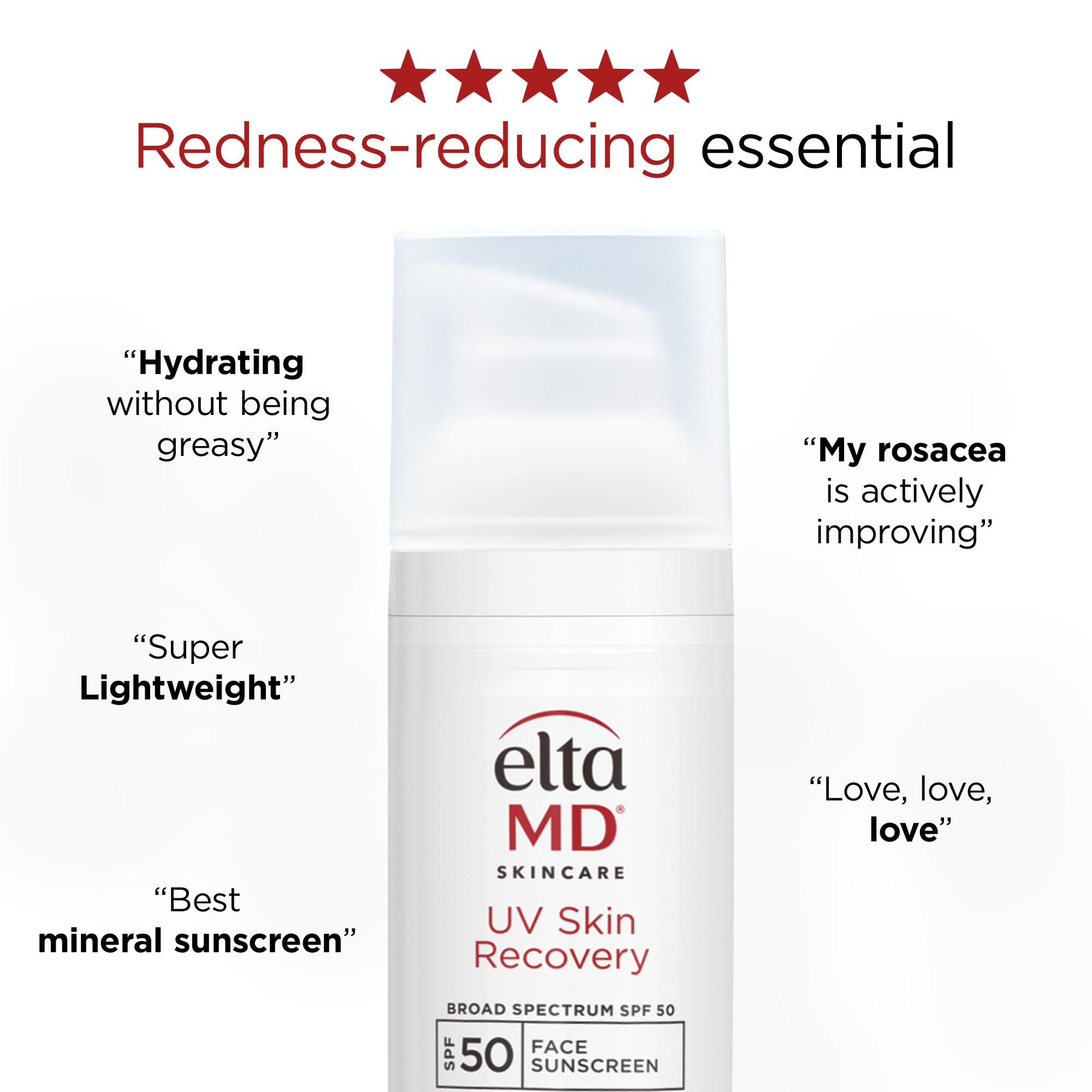 Eltamd UV Skin Recovery texture closeup reveals creamy, fast-absorbing formula