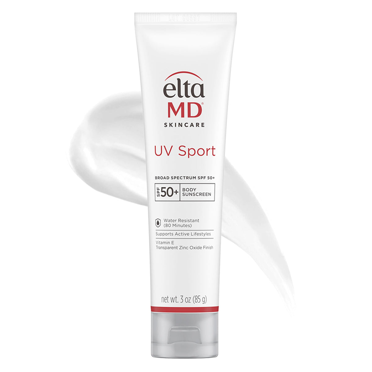EltaMD UV Sport lotion spread on face for SPF 50 protection during outdoor activities