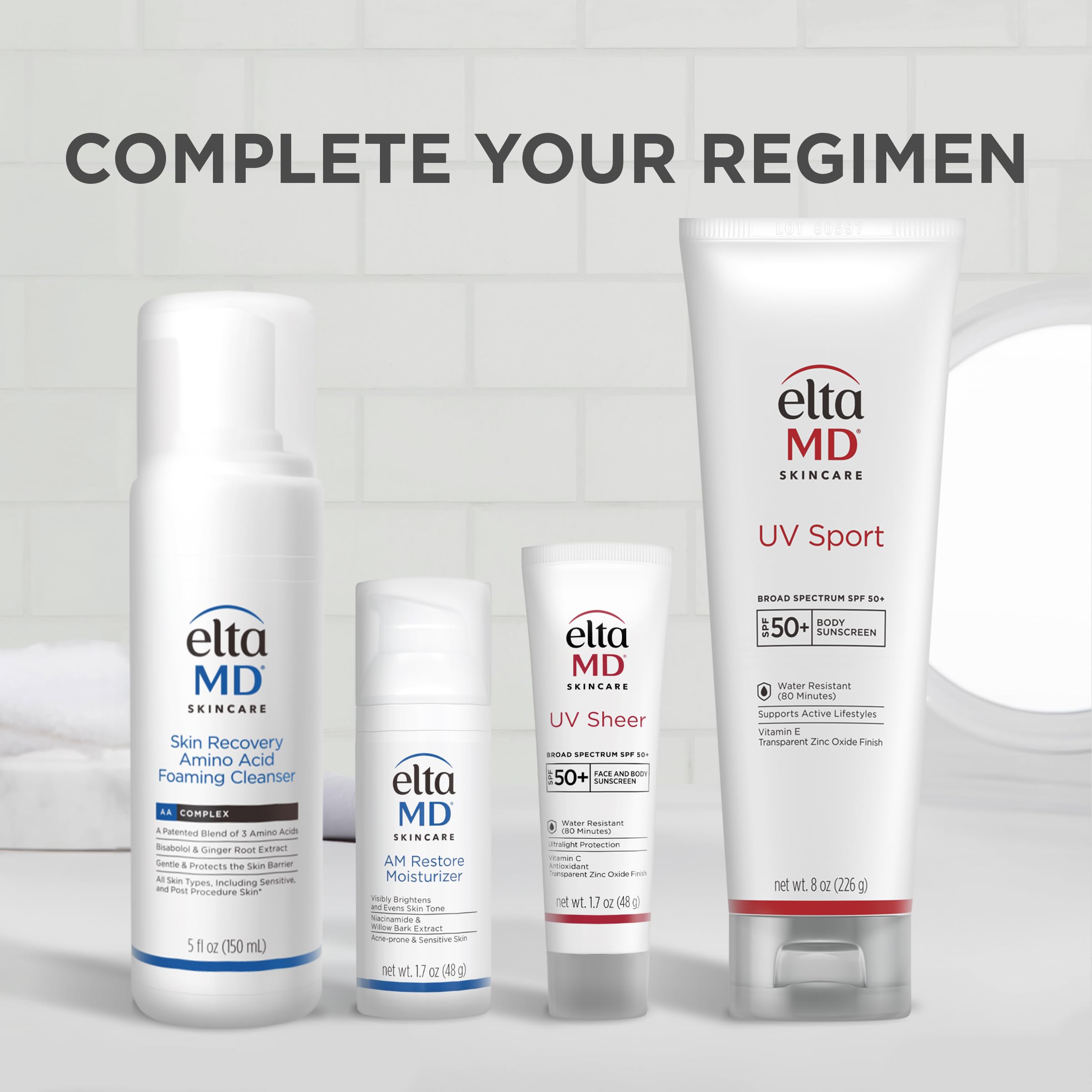 EltaMD UV Sport sunscreen lotion on wet skin before activity.