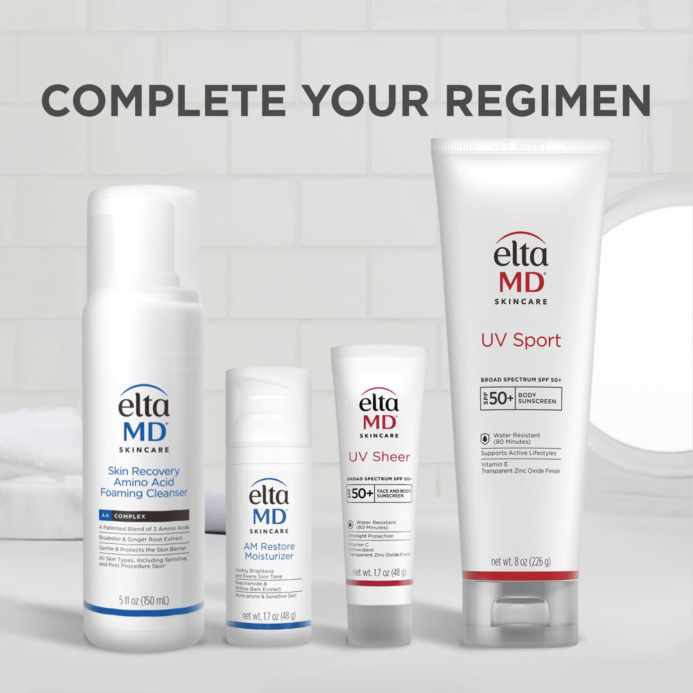 EltaMD UV Sport sunscreen lotion on wet skin before activity.