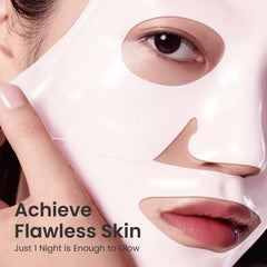 Elvira Bio-Collagen Real Deep Mask application on face shows snug fit for even hydration