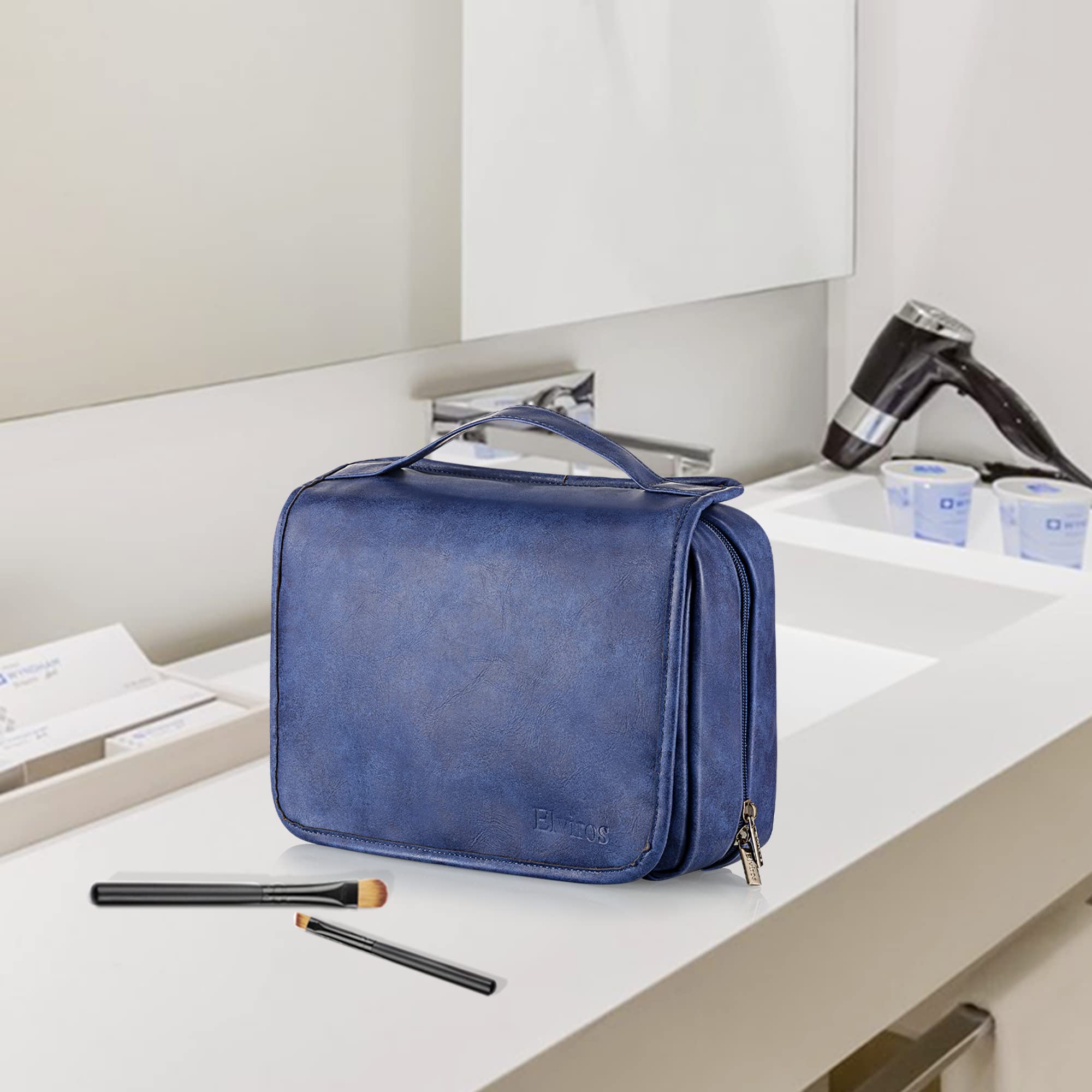 Elviros hanging toiletry bag 3-in-1 detachable design adapts to travel needs