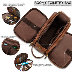 Elviros Toiletry Bag outside pocket demonstrates quick-grab organization.