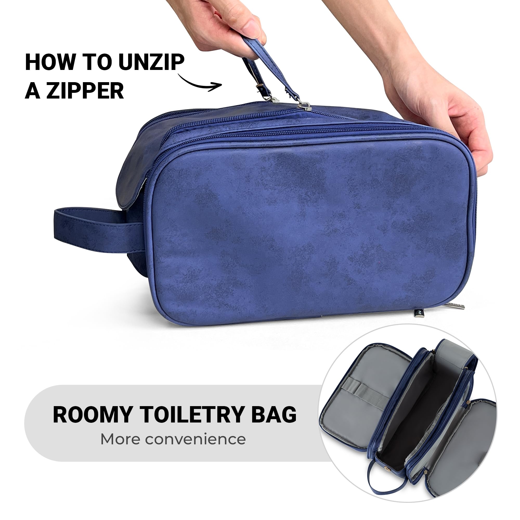 Elviros Toiletry Bag waterproof shoe bag illustrates mess-free gym or shower setup.
