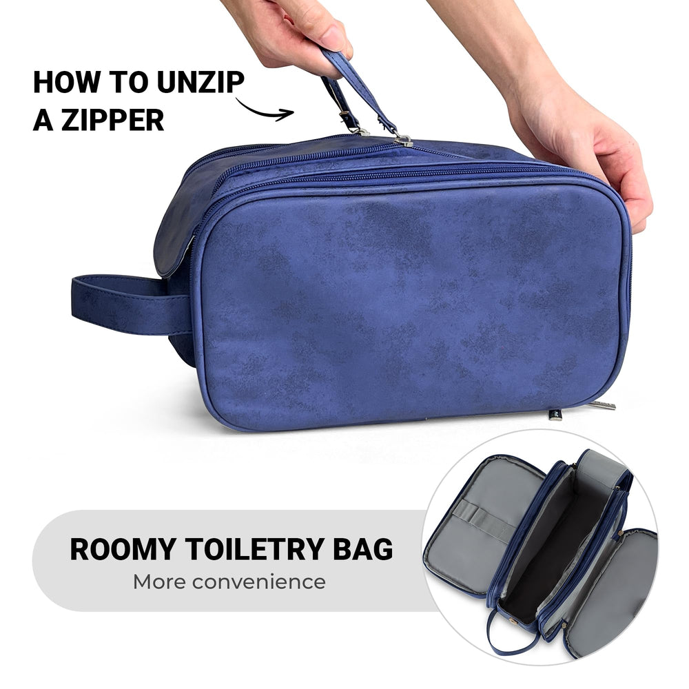 Elviros Toiletry Bag waterproof shoe bag illustrates mess-free gym or shower setup.
