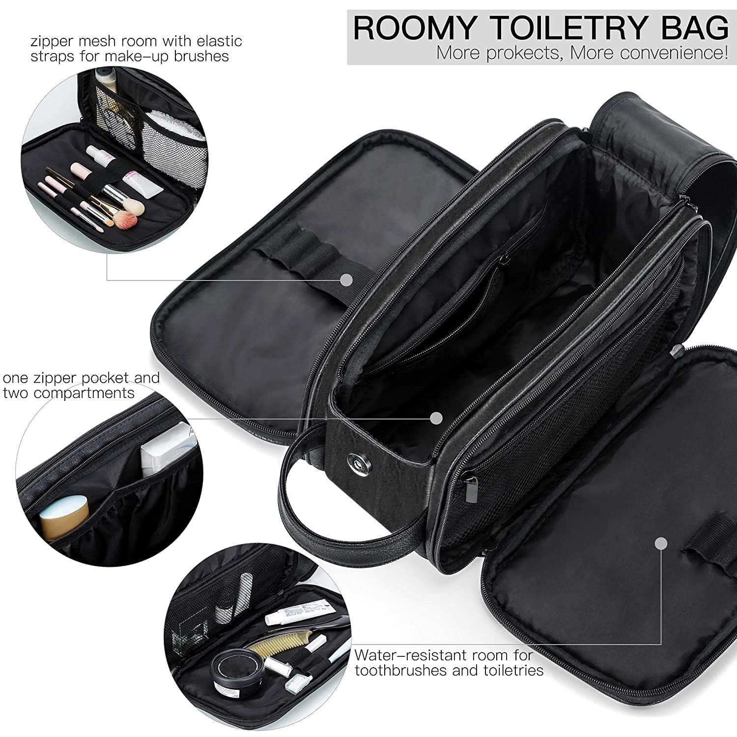 Elviros Toiletry Bag waterproof shoe-dryer pouch demonstrates gym kit separation.
