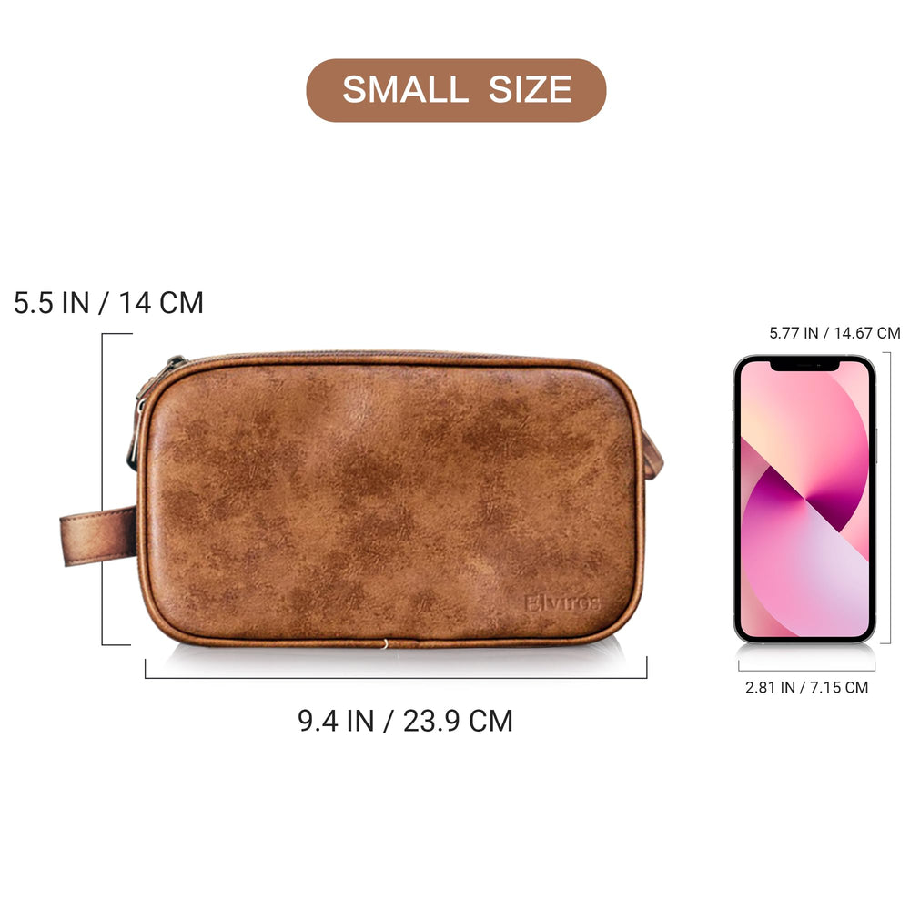 Elviros travel bag PU leather texture enhances premium look and feel.