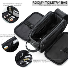 Elviros travel toiletry bag large capacity fits toiletries and accessories for trips.