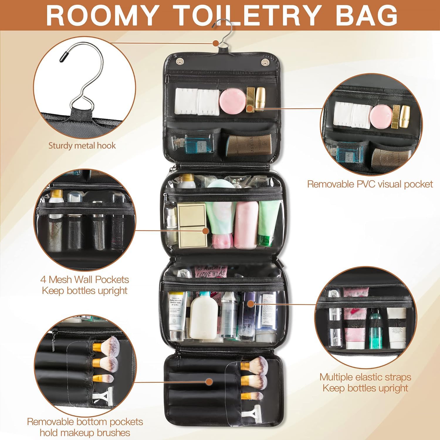 Elviros waterproof drawstring bag demonstrates expanded travel storage and organization.