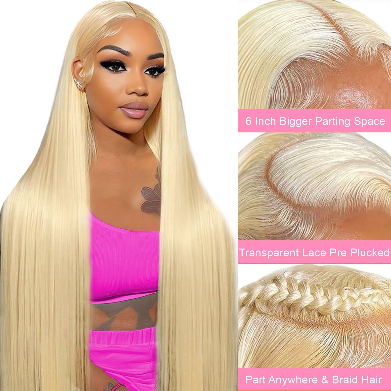 ELYCONT 30-inch 613 lace front wig side part ideal for versatile daily styling