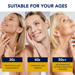 ElySeoul neck cream texture closeup reveals creamy hydration for smoother skin.