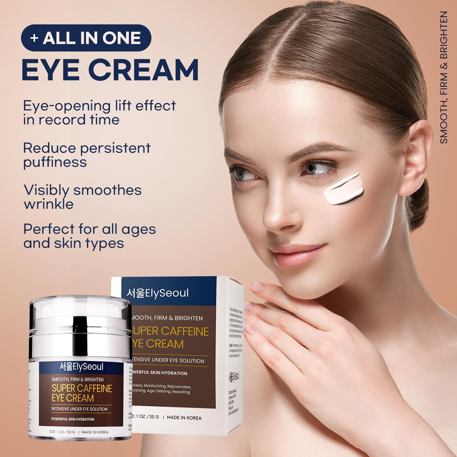 Peptides and hyaluronic acid graphic signals anti aging support