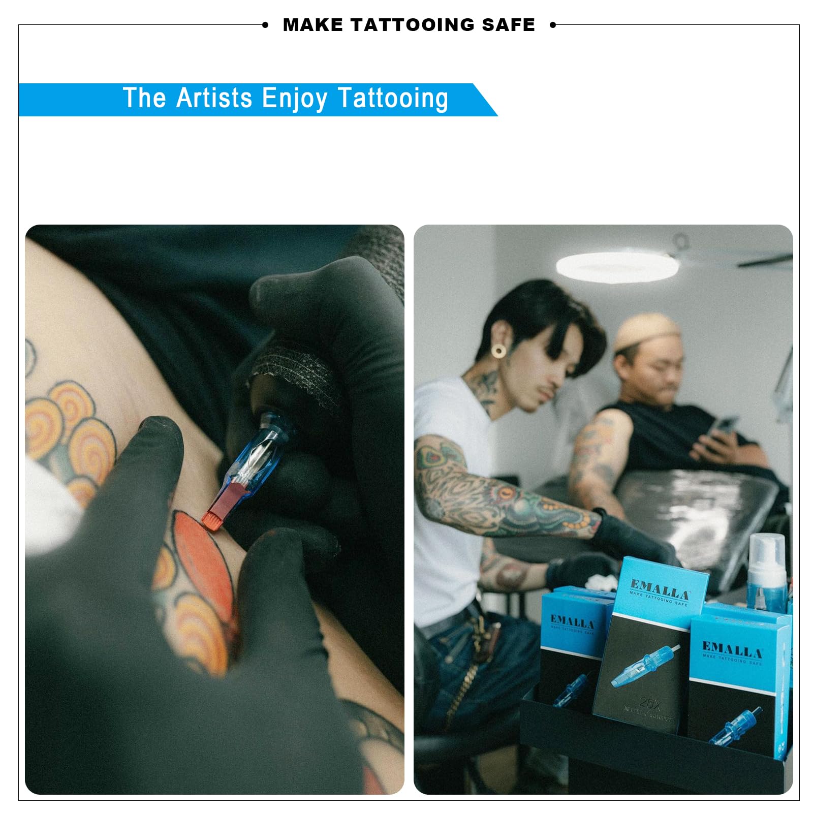 Emalla Eliot 20-needle box supports versatile tattoo styles