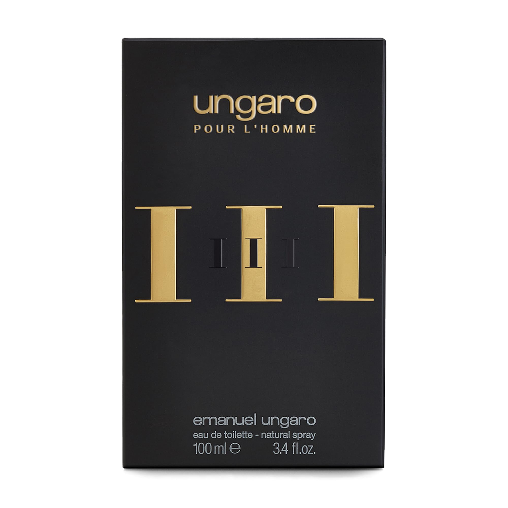 Emanuel Ungaro Pour L'Homme III atomizer close-up reveals refined masculine notes.
