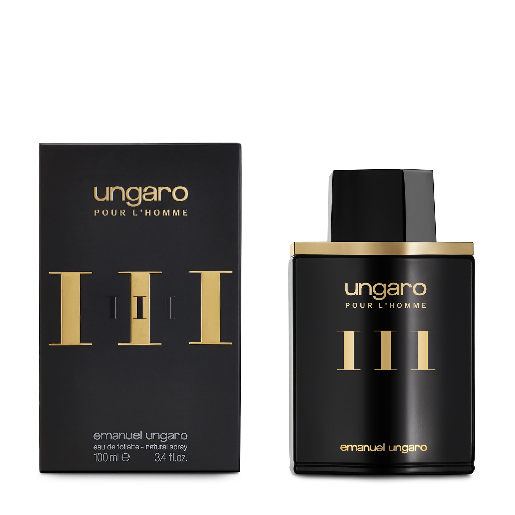 Emanuel Ungaro Pour L'Homme III bottle front highlighting confident daytime scent.